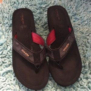 Coach platform sandals. Size 9. Worn once!